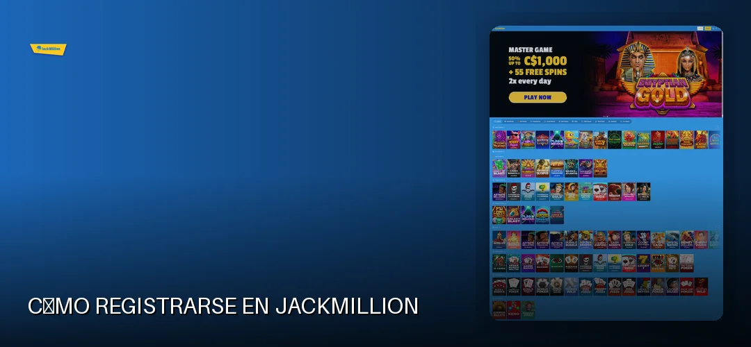 Cómo registrarse en JackMillion